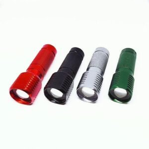 Spot flashlight lid strong light far shot battery outdoor lighting mini zoom multifunctional aluminum flashlight